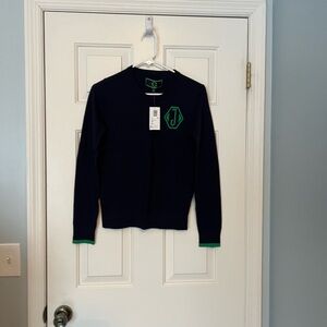C Wonder Navy Sweater with Green Accent “J”